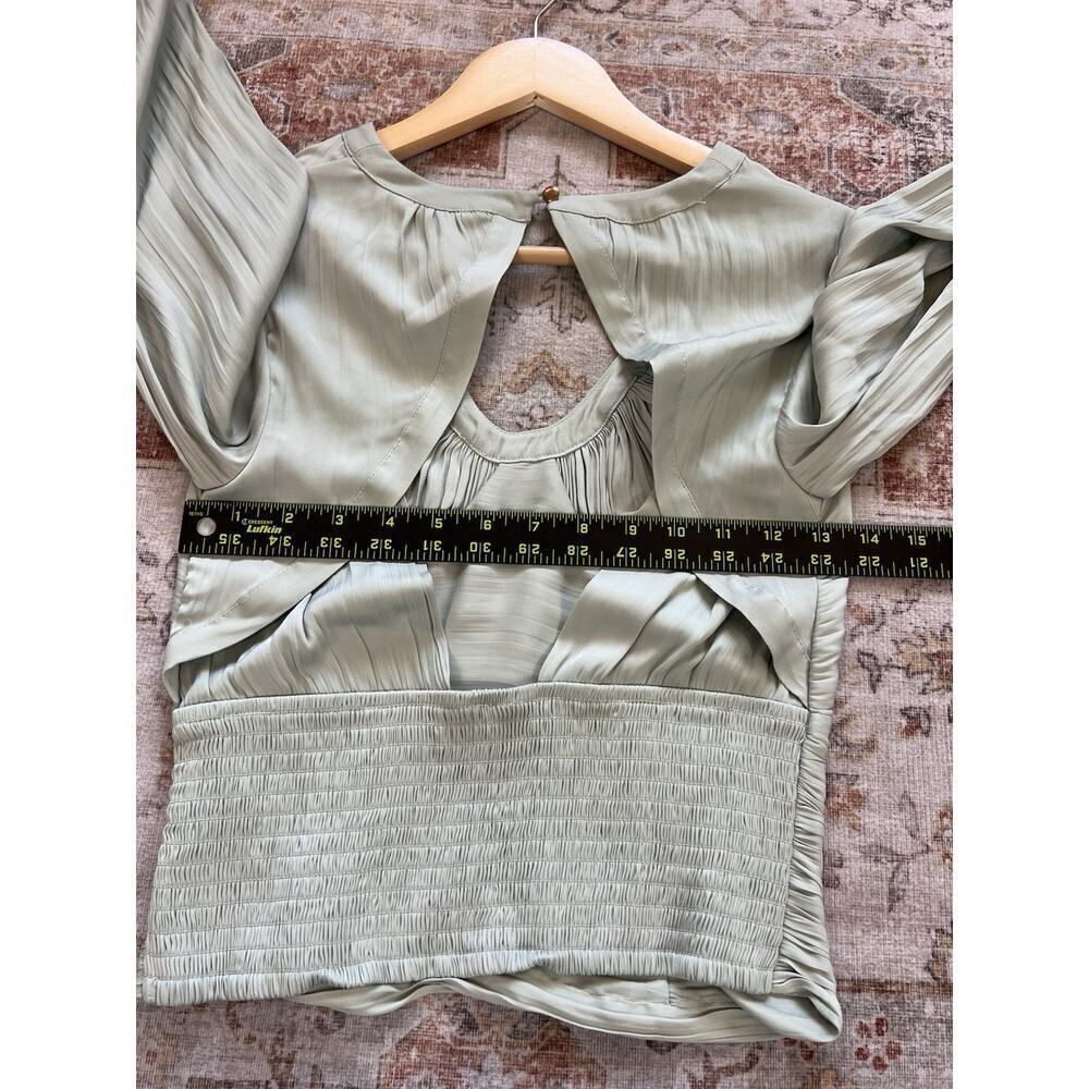By Athropologie Blouson Sleeve Blouse Top Womens Size XXS NWT - Picture 5 of 10